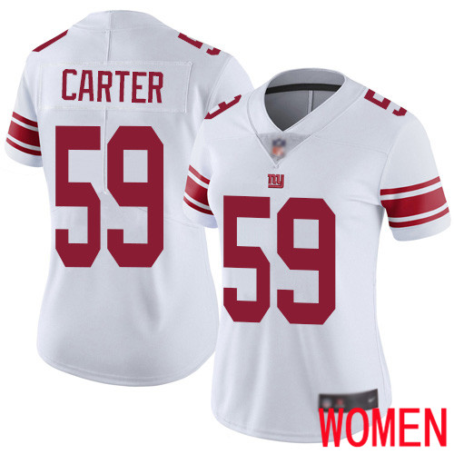 Women New York Giants 59 Lorenzo Carter White Vapor Untouchable Limited Player Football NFL Jersey